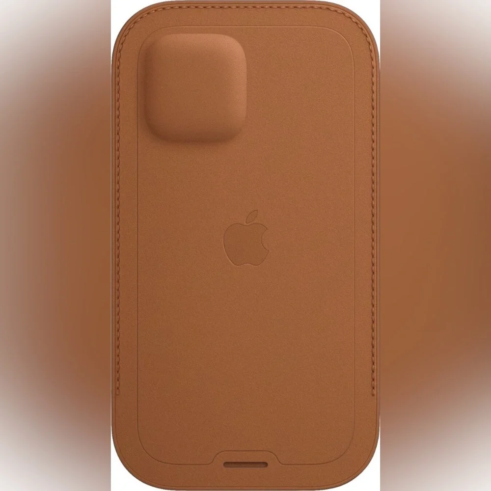 Apple Leather Sleeve with MagSafe for iPhone 12/iPhone 12 Pro Saddle Brown